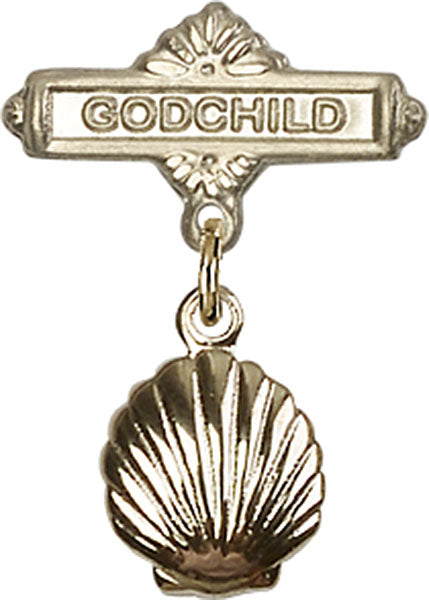 Shell Charm and Godchild Badge Pin