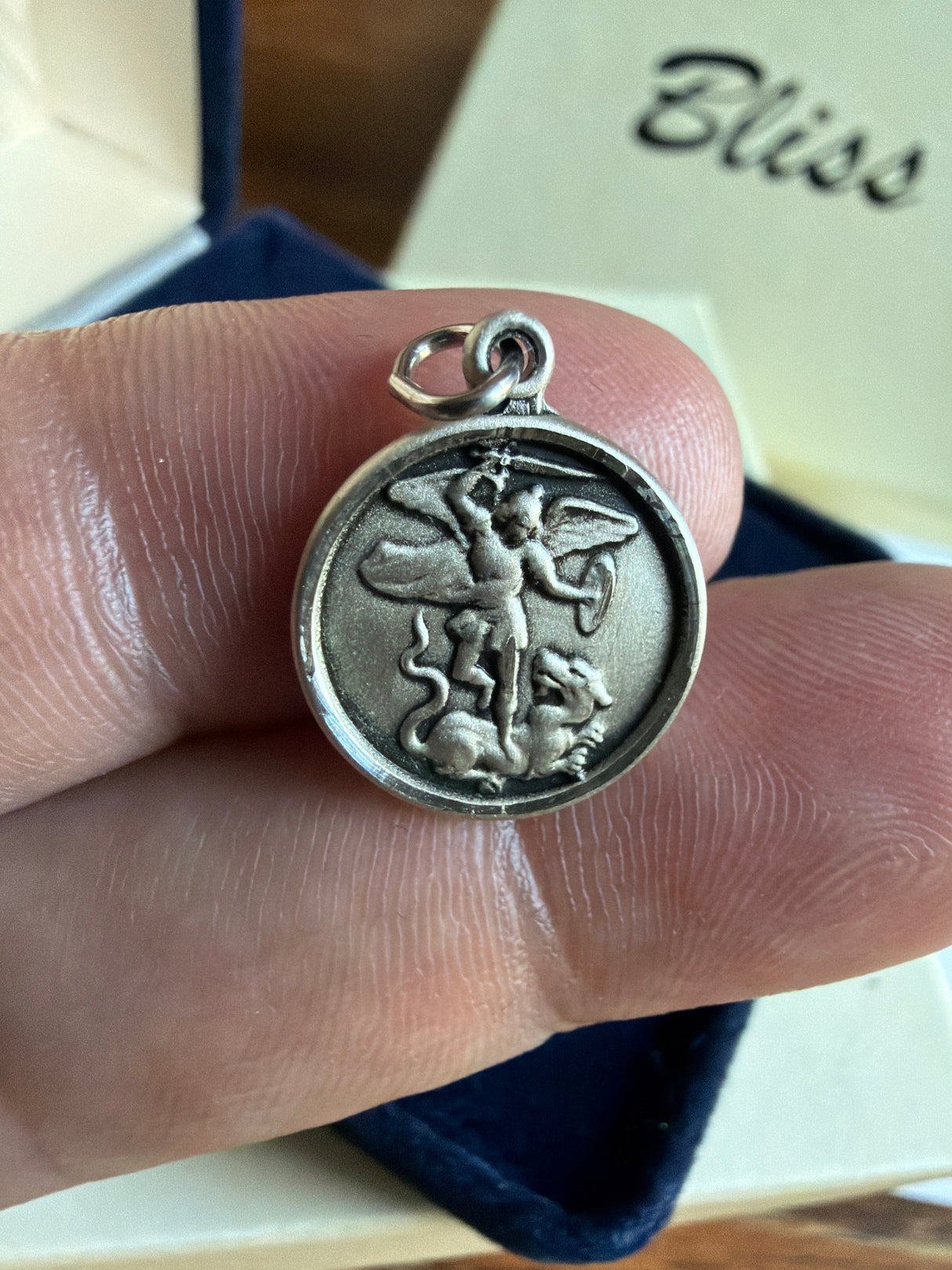 Petite Round St. Michael & Guardian Angel Medal for Women