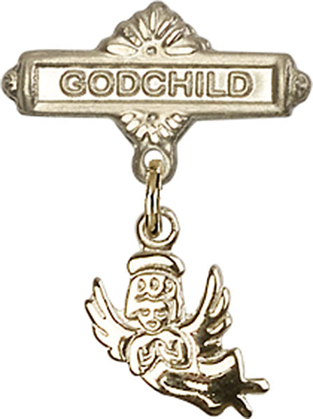 Guardian Angel Charm and Godchild Badge Pin
