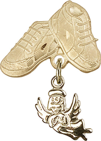 Guardian Angel Charm and Baby Boots Pin