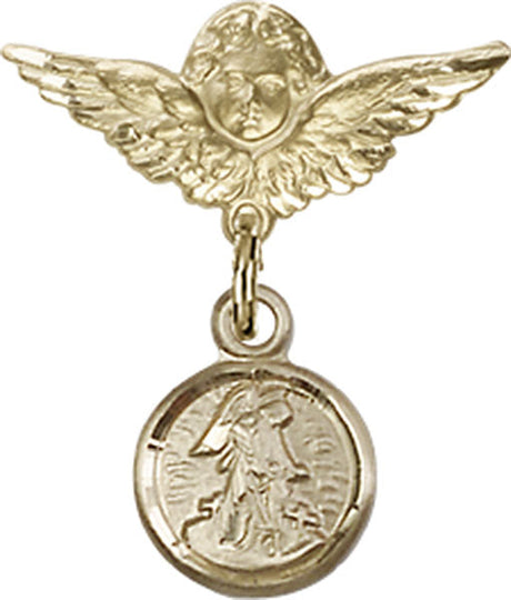 Guardian Angel Charm and Angel with Smaller Wings Badge Pin