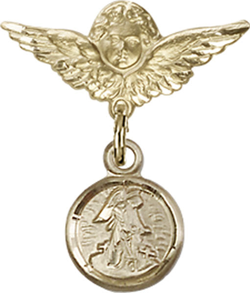Guardian Angel Charm and Angel with Smaller Wings Badge Pin