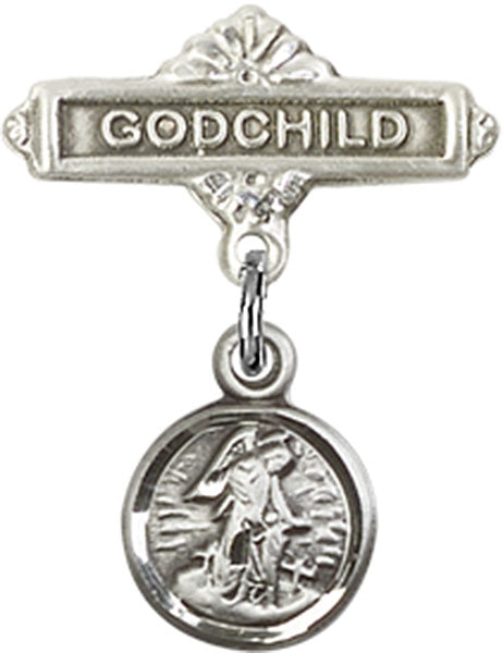 Guardian Angel Charm and Godchild Badge Pin