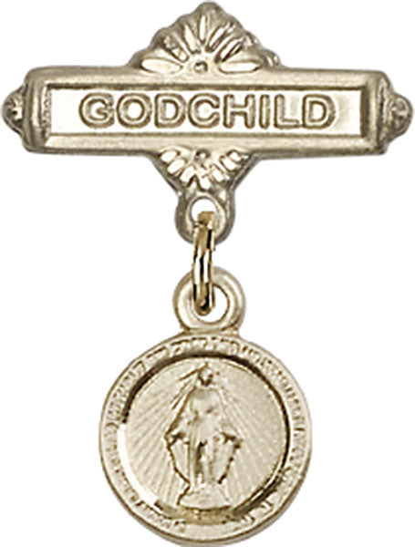 Miraculous Charm and Angel with Godchild Badge Pin