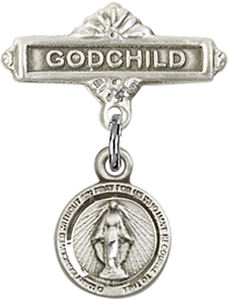 Miraculous Charm and Angel with Godchild Badge Pin