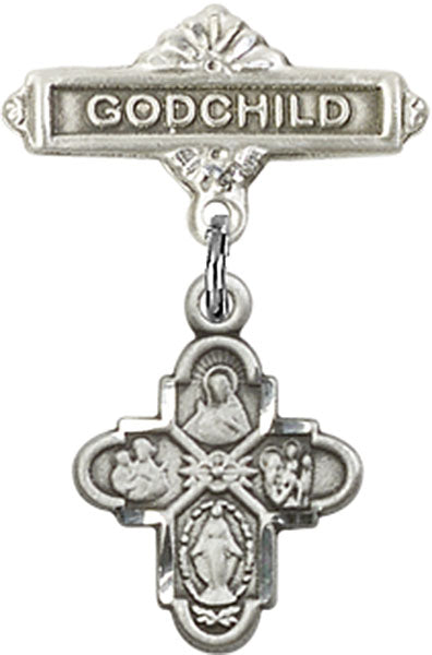 4-Way Charm and Godchild Badge Pin