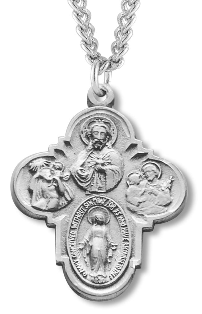 4 Way Cross with Rounded Tips and Etching