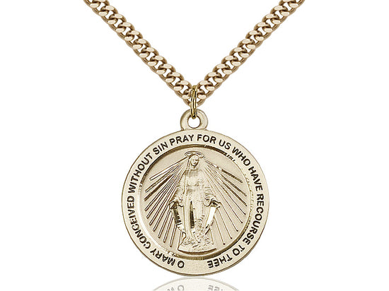 Rays of Light Miraculous Medal Necklace