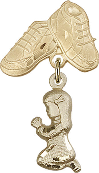 Praying Girl Charm and Baby Boots Pin