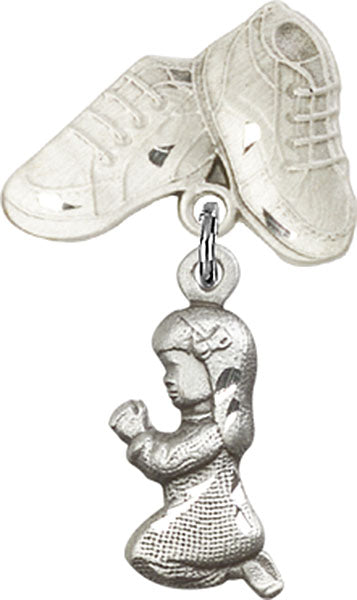 Praying Girl Charm and Baby Boots Pin
