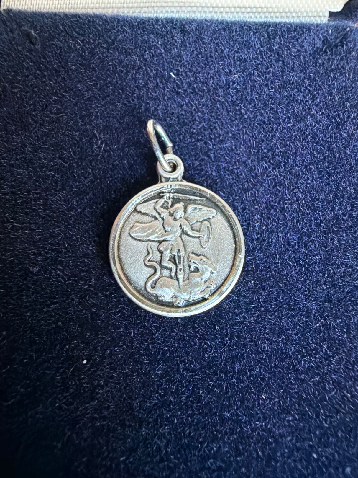 Petite Round St. Michael & Guardian Angel Medal for Women