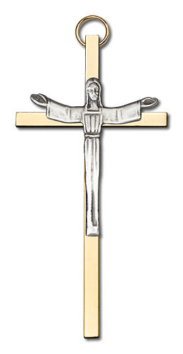 Contemporary Risen Christ Wall Crucifix 4"