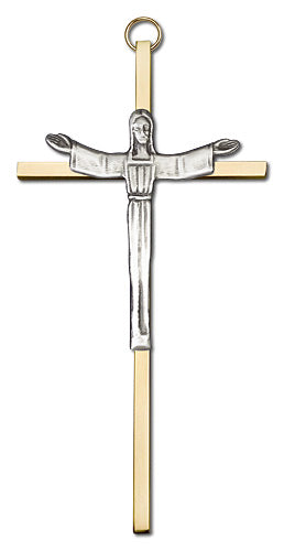 Contemporary Risen Christ Wall Crucifix 6"