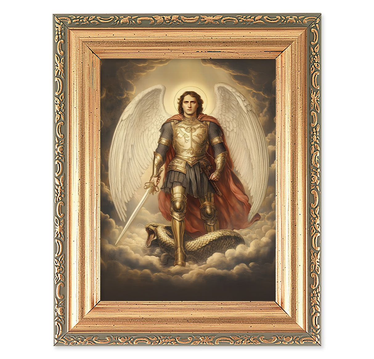 St Michael the Archangel in Armor Framed Print