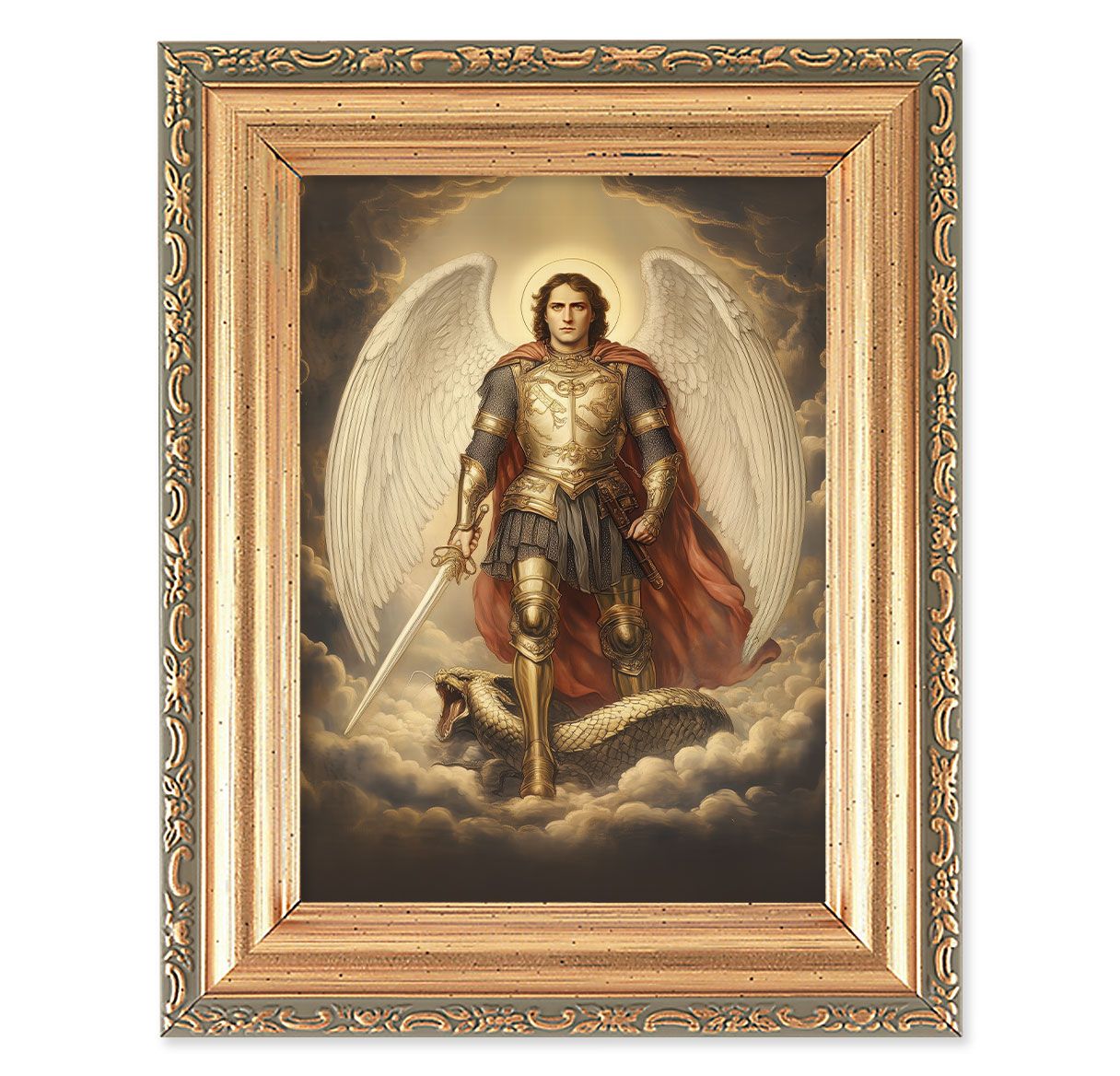 St Michael the Archangel in Armor Framed Print