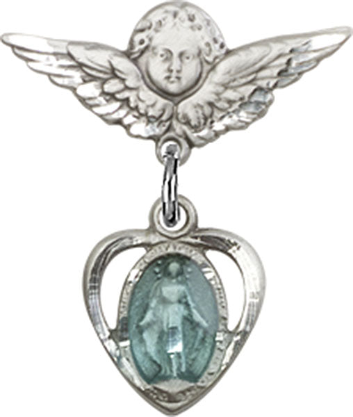 Miraculous Charm and Angel with Smaller Wings Badge Pin