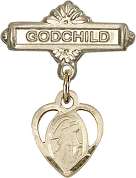Guardian Angel Charm and Godchild Badge Pin
