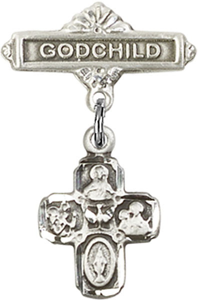 4-Way Charm and Godchild Badge Pin
