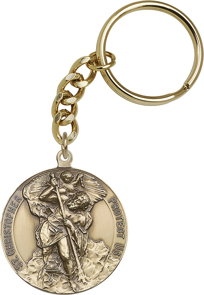 St. Christopher and Guardian Angel Keychain