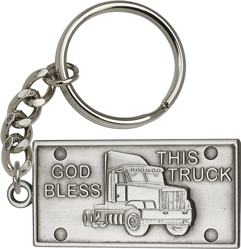 God Bless This Truck Keychain