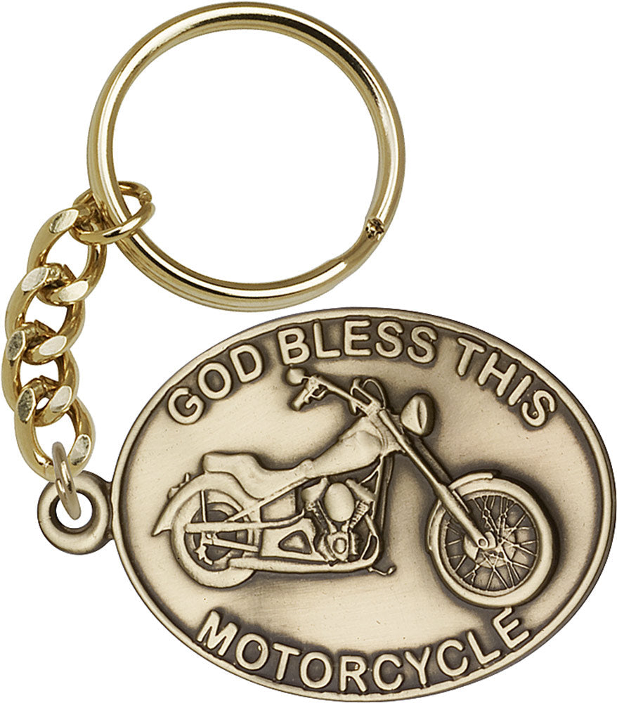 God Bless This Motorcycle Keychain