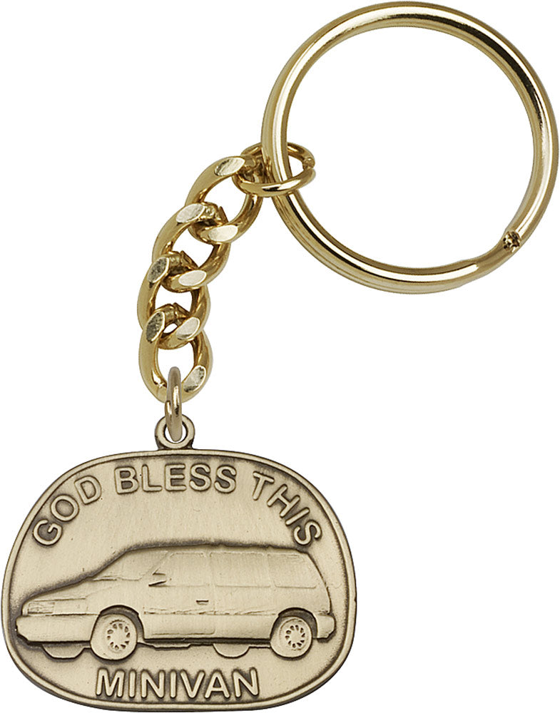 God Bless This Mini-Van Keychain