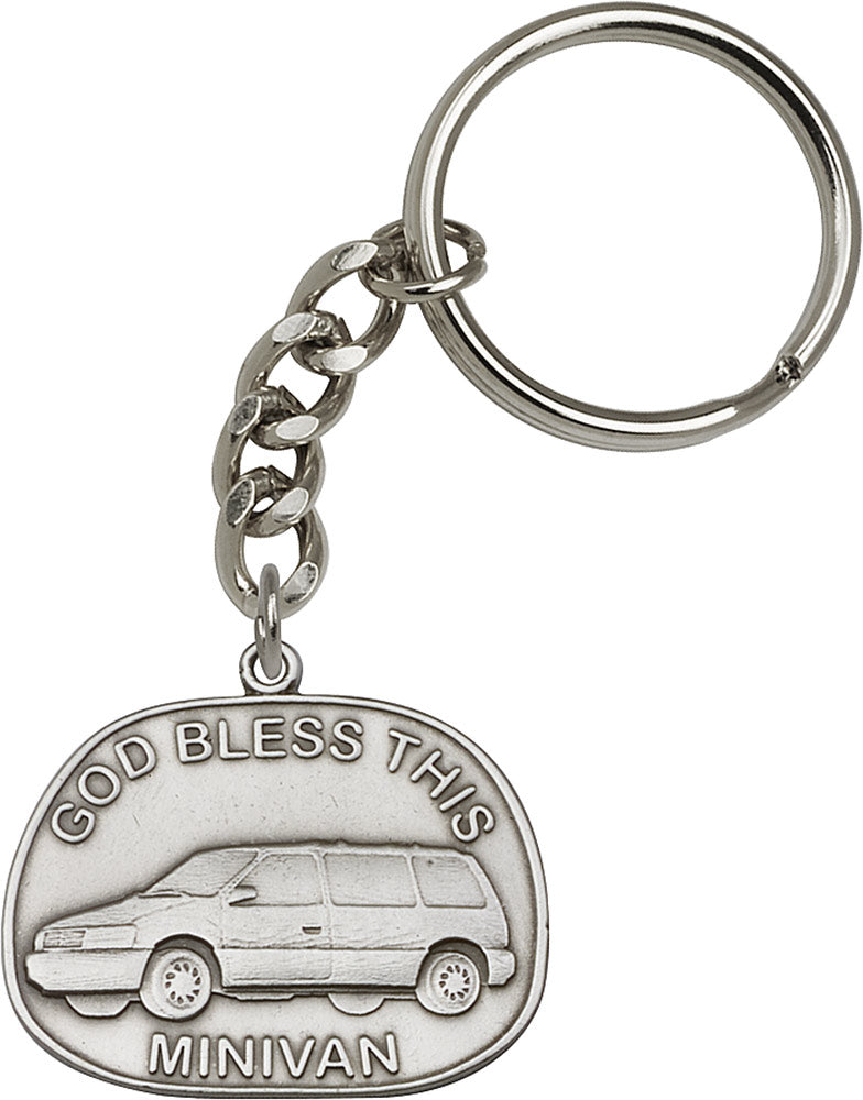 God Bless This Mini-Van Keychain