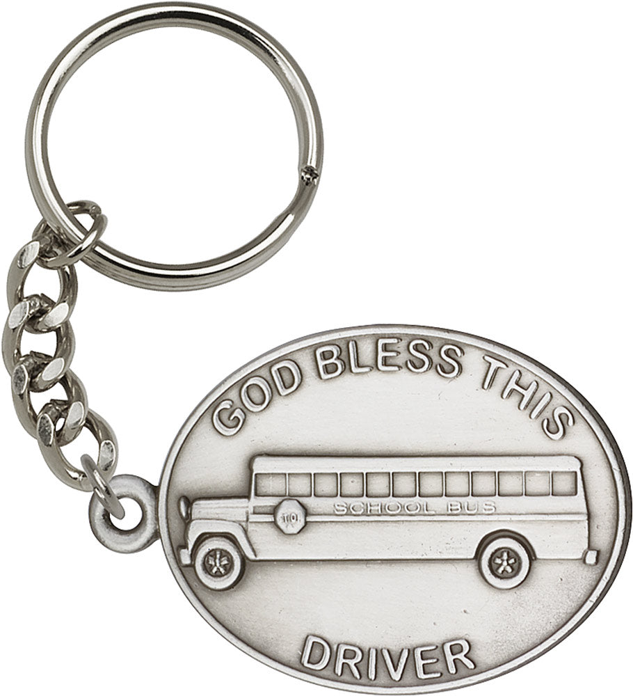 God Bless This Bus Driver Keychain