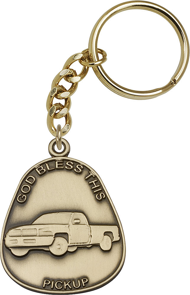 God Bless This Pickup Keychain