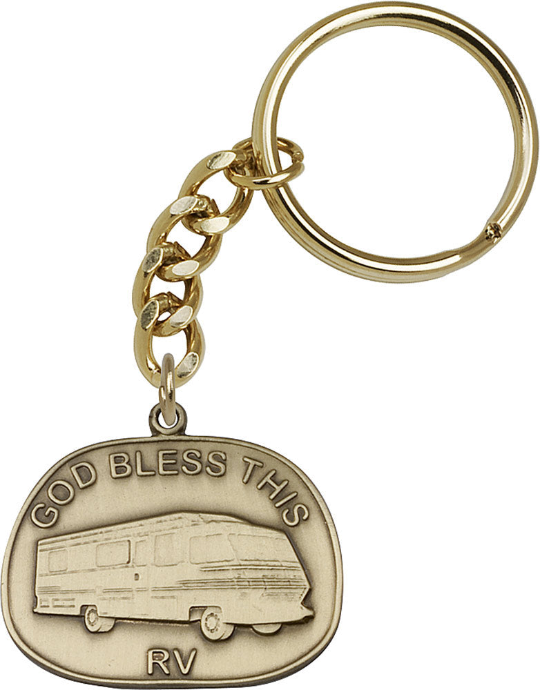 God Bless This RV Keychain