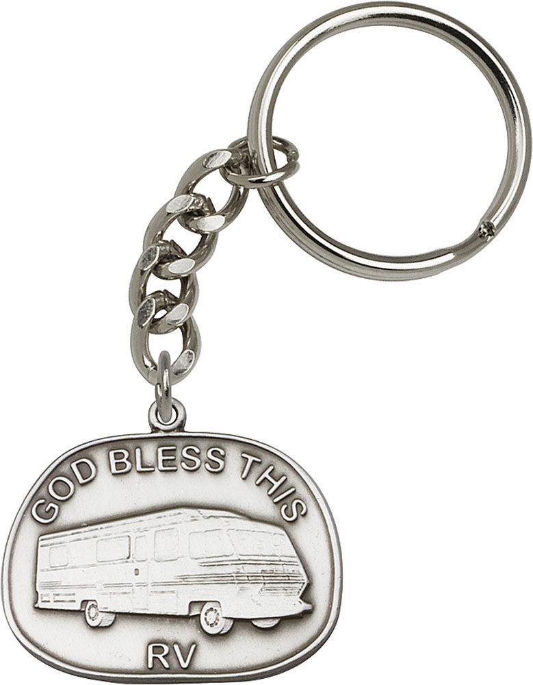 God Bless This RV Keychain