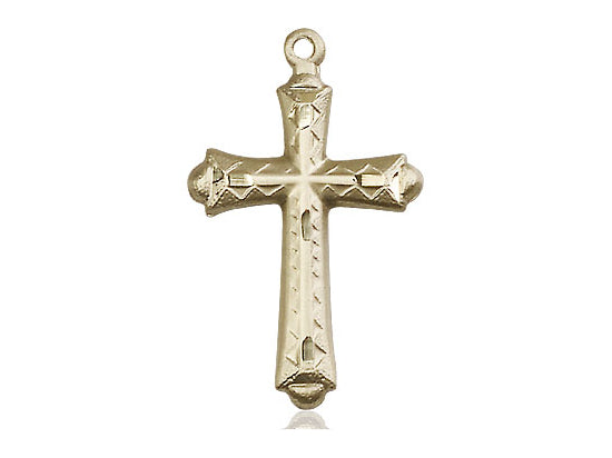 Fluted Texture Cross Necklace