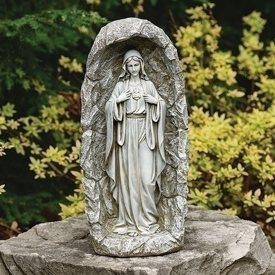 Immaculate Heart of Mary LED Solar Garden Statue 18.75"