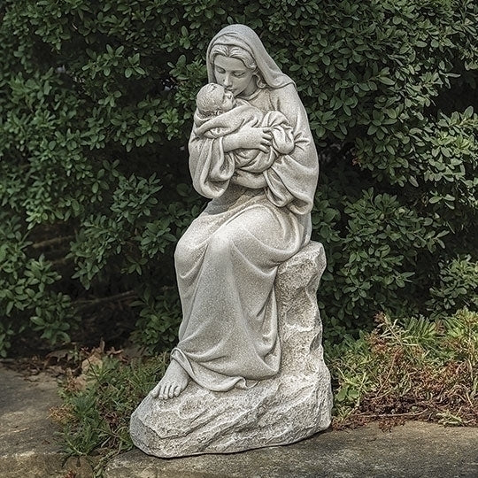 Mary Kissing Baby Garden Statue 16"