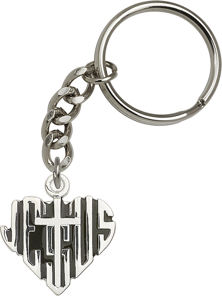 Heart of Jesus with Cross Keychain
