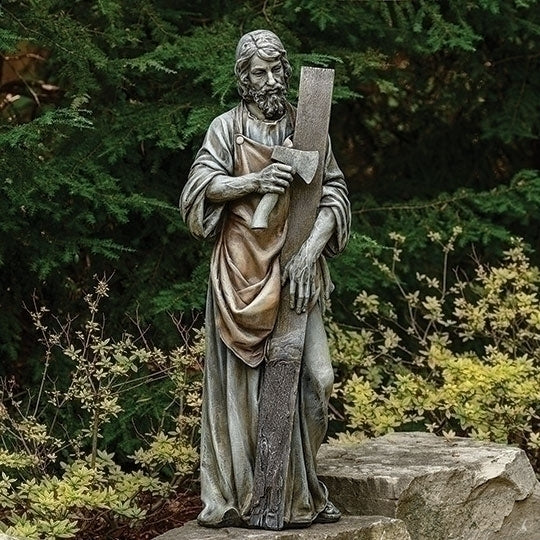 St Joseph the Worker Garden Statue 35.75"