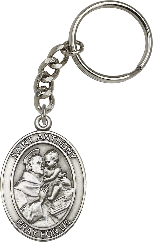 St. Anthony Oval Shaped Keychain