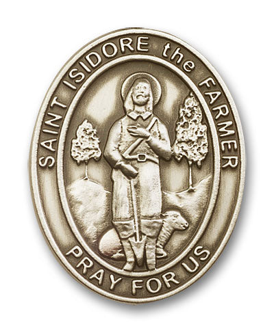 St. Isidore the Farmer Oval Visor Clip