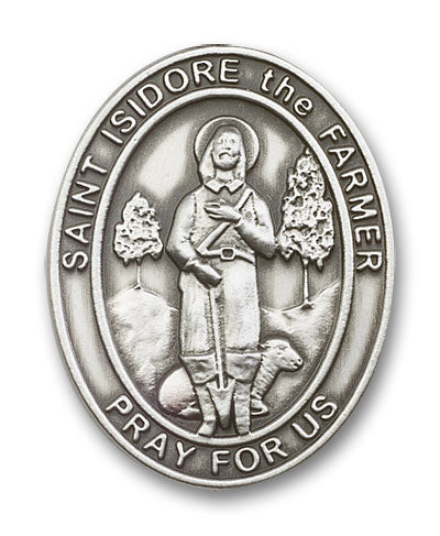 St. Isidore the Farmer Oval Visor Clip