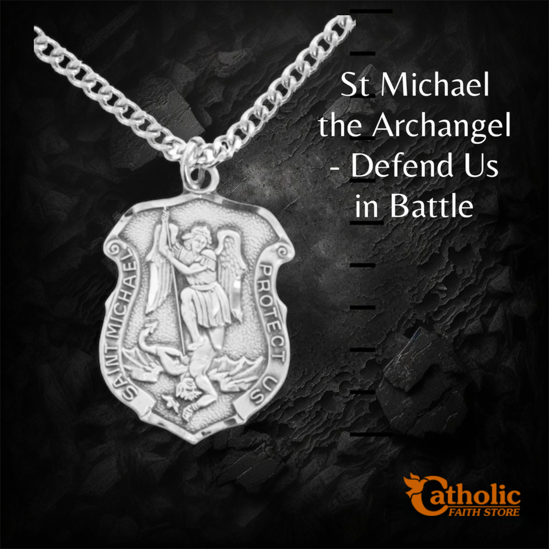 St. Michael Medal with Shield Shape