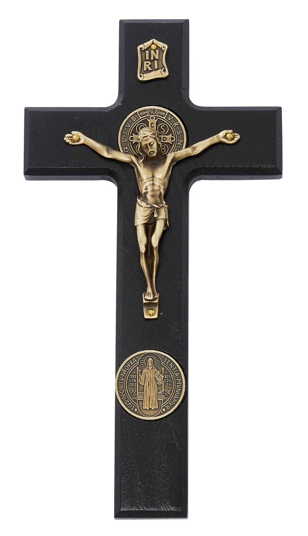 St. Benedict Wall Crucifix with Italian Corpus