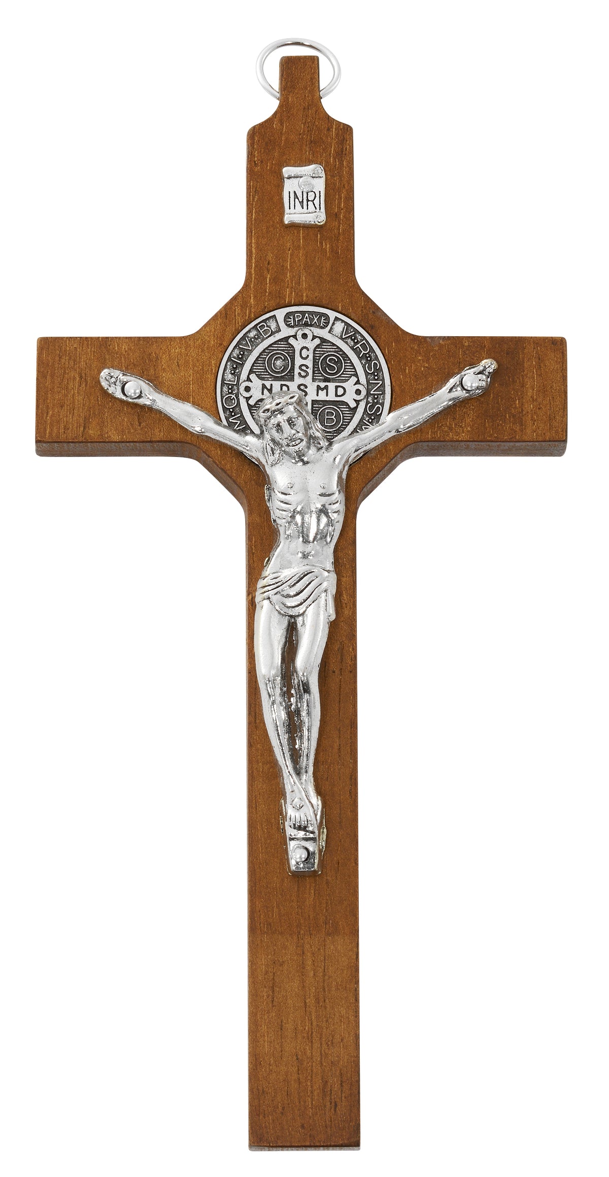 Walnut St. Benedict Wall Crucifix