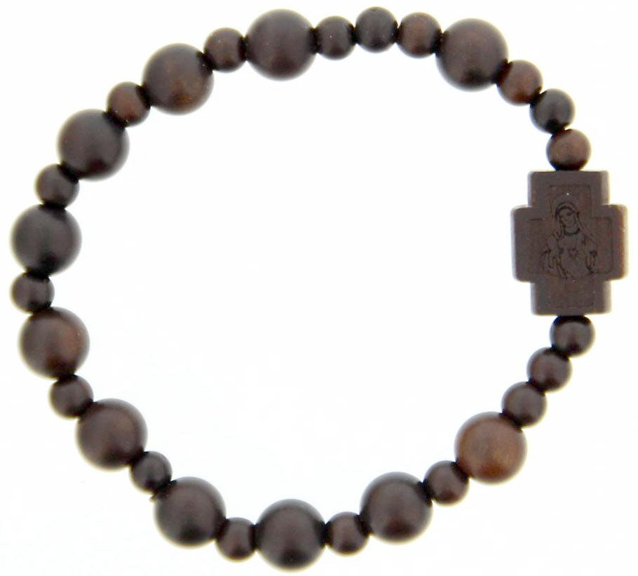 Jujube Wood Bead Rosary Bracelet - 8mm
