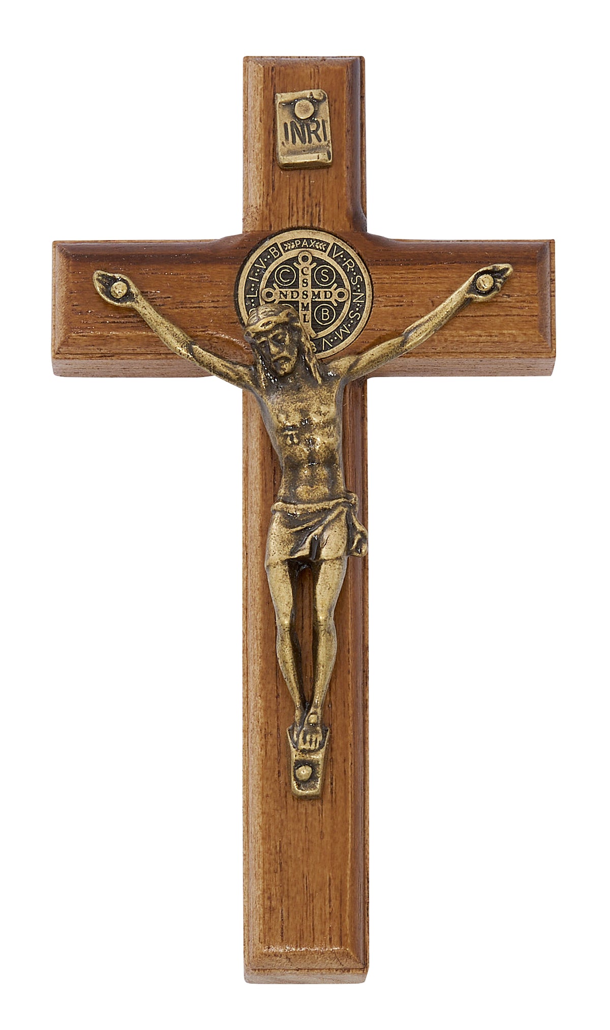 Brazilian Walnut St. Benedict Wall Crucifix