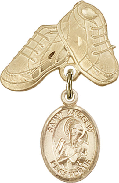 St. Andrew the Apostle Charm and Baby Boots Pin