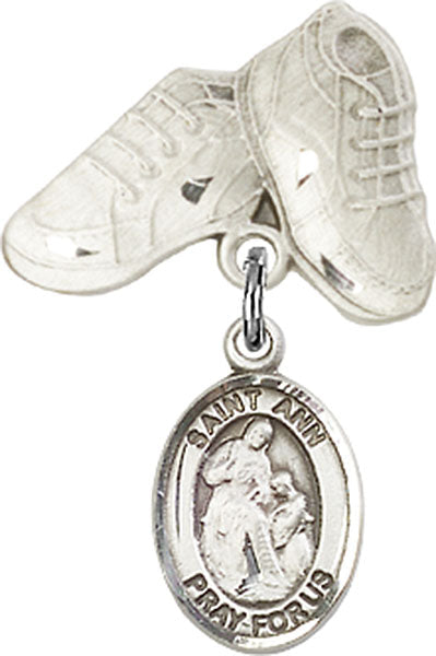 St. Ann Charm and Baby Boots Pin