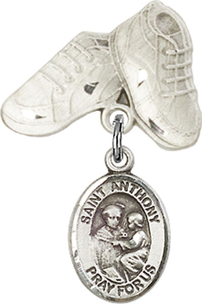 St. Anthony of Padua Charm and Baby Boots Pin