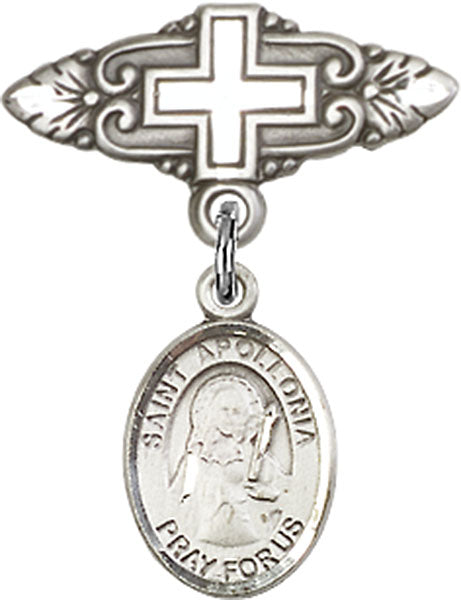 St. Apollonia Charm and Badge Pin with Cross