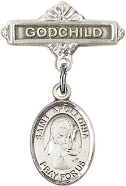 St. Apollonia Charm and Godchild Badge Pin