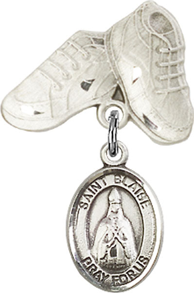 St. Blaise Charm and Baby Boots Pin